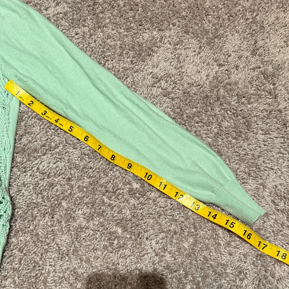 Petite Studio Mint Green Openwork Button-Up Cardigan / AA7 - Picture 5 of 5